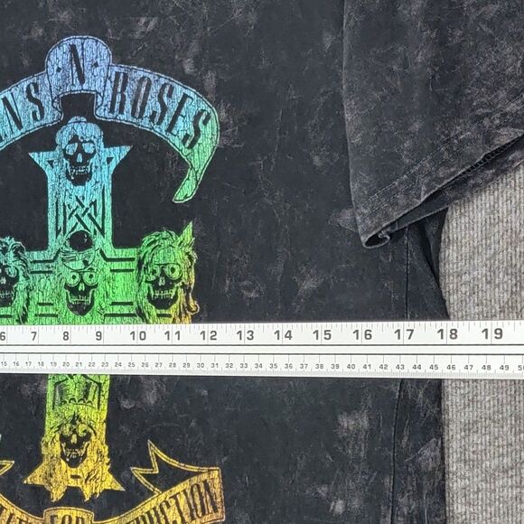 Guns N Roses T-Shirt Womens Medium Black Acid Wash Appetite For Destruction - Picture 6 of 10